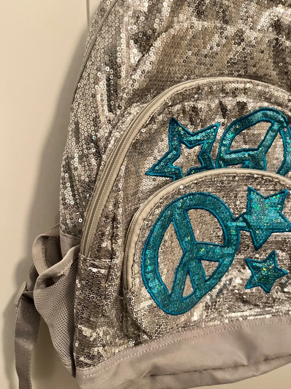 children’s sequin sparkly blue silver backpack, the children’s place